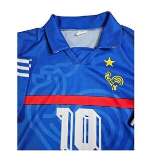 Vintage France Zidane #10 Soccer Jersey XL Football Shirt 90s World Cup